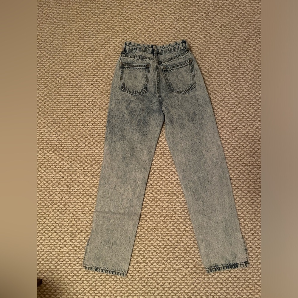 Blue Pattern Distressed Jeans - Picture 3 of 3